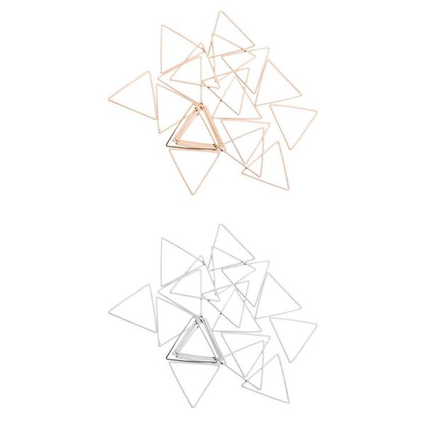 

40pc handmade triangle earring pendant diy dangle jewelry making gold+silver, Golden