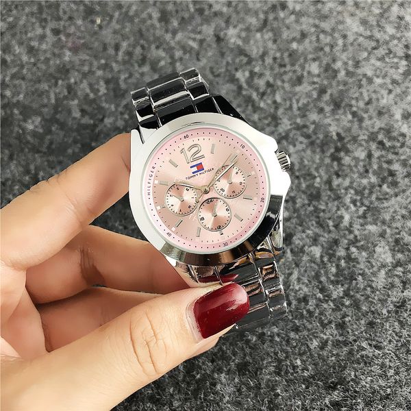 

7 color new fashion luxury ladies watch 38mm stainless steel famous ladies brand watches ladies fashion luxury watches casual quartz watches, Slivery;brown