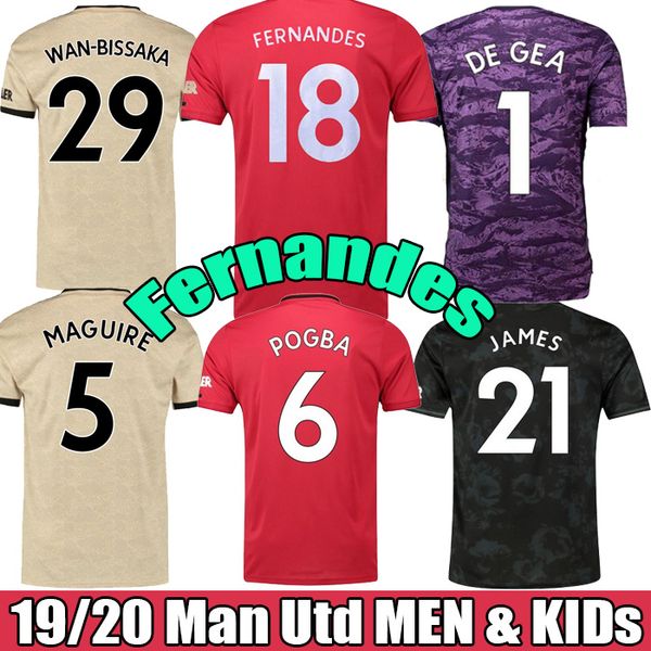 

19 20 RASHFORD POGBA LINGARD MATA Maguire Fans Player FC Manchester Soccer Jersey 2019 2020 Football Shirt United UTD Uniforms Man kids Kit