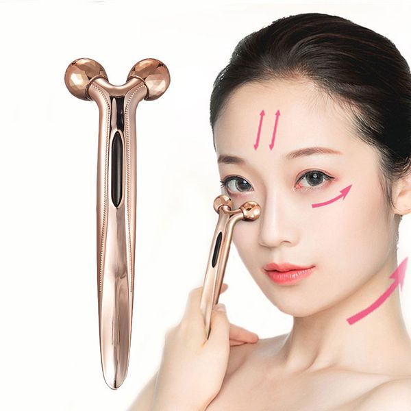 

3d roller massage v facelift skin tighten body shaping wrinkle remover micro current eye & face massager portable beauty tool