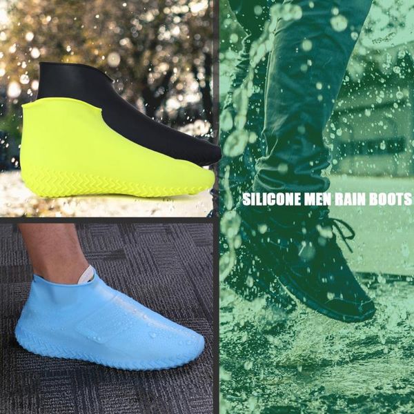 

waterproof shoes cover silicone non-slip men rain boots shoes protectors