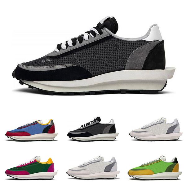 

2019 ldv waffle mens running shoes women black white grey pine green gusto varsity blue men trainers fashion sports sneakers