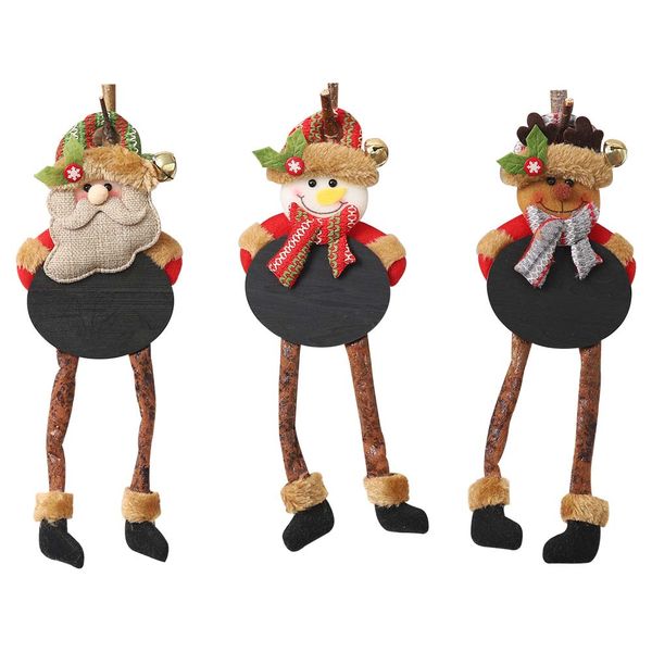 

1pc merry christmas santa claus snowman deer pendants xmas tree ornaments home party diy decoration children gift doll