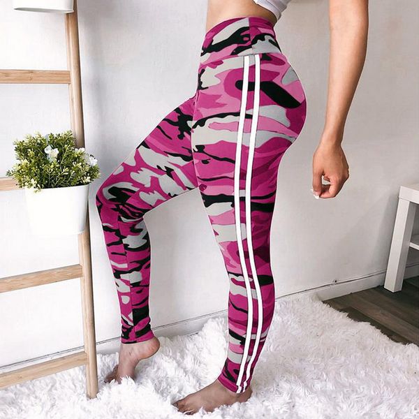 

luxury women skinny pants plus size fashion striped camouflage print streetwear trousers casual high waist joggers sweatpants, Black;white
