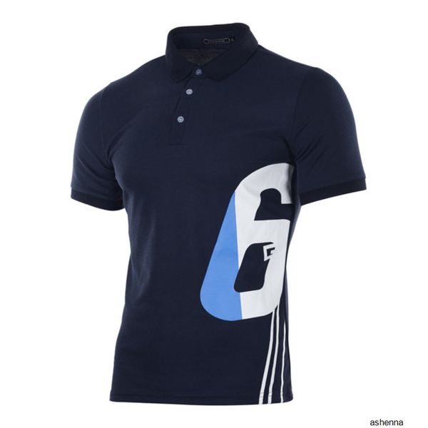 

mens designer simple trend number printing polo short sleeve t shirt0y3pclv6, White;black