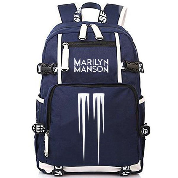 

marilyn manson backpack super star day pack brian hugh warner school bag fans packsack laprucksack sport schoolbag outdoor daypack