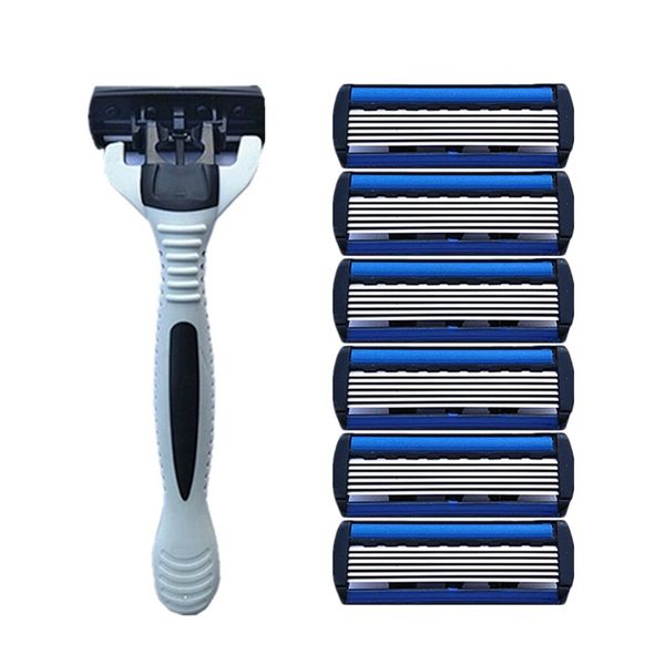 

1+4 combo set men safety traditional classic 6 layers shaving hair blade razor manual stainless steel shaving hair blade