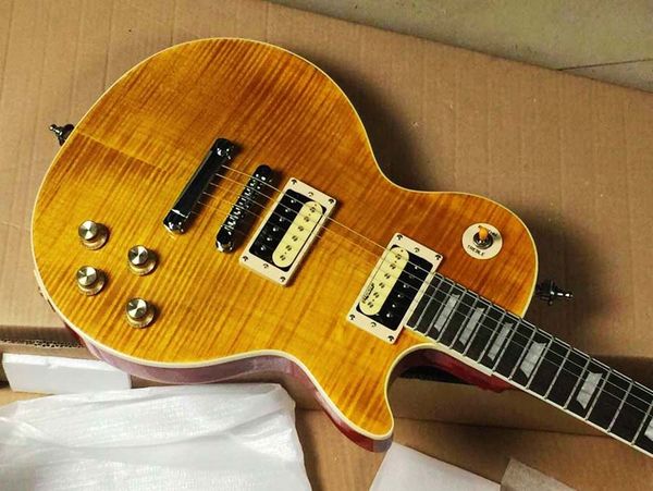 

upgraded quality electric guitar slash one piece body guitars y