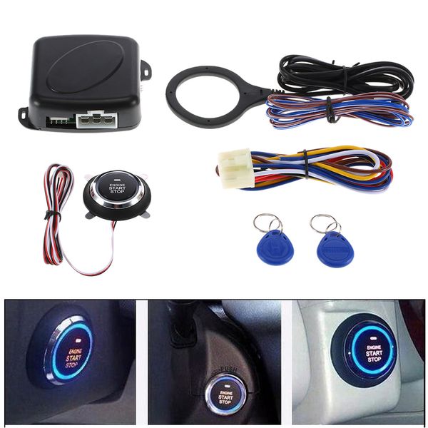 

one-button start starline push button start srfid lock ignition switch keyless entry system starter anti-theft system car