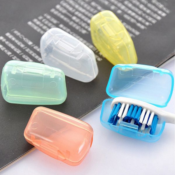 

5pcs/set travel toothbrush cover box case cap protector toothbrush cleaner packing organizer women men travel accessories, Black