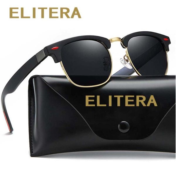 

elitera sunglasses women men polarized semi-rimless vintage square sun glasses woman luxe sunglass 2020 classic design, White;black