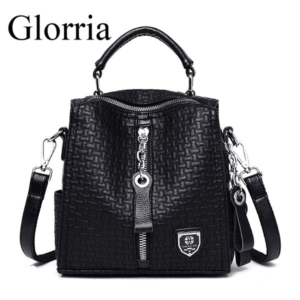 

glorria bags women leather backpacks female vintage backpack for girls school bag travel bagpack 2019 ladies sac a dos back pack
