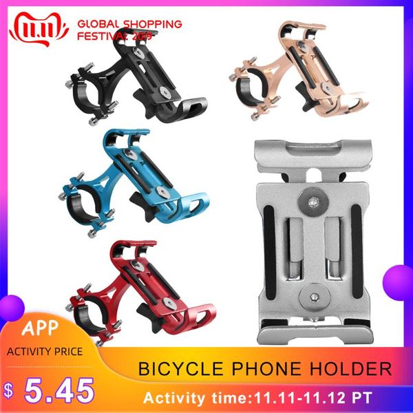 

mountain bicycle mtb aluminum alloy phone holder motorcycle cellphone handlebar mount cradle adjustable non / 360 rotatable