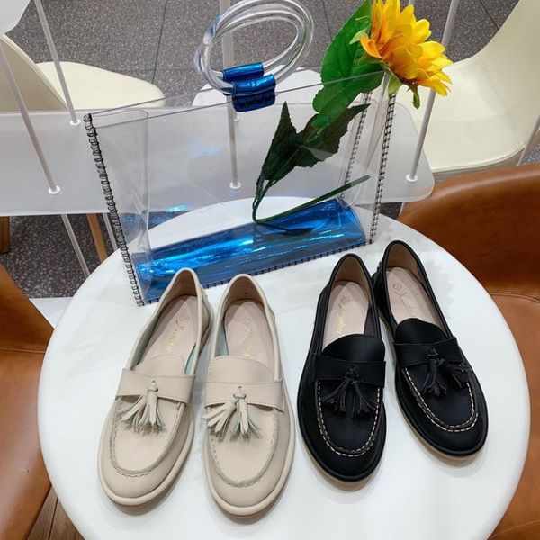 

2019 fashion women's shoes woman comfortable and elegant casual female sneakers shallow mouth round toe fringe soft flats modis, Black