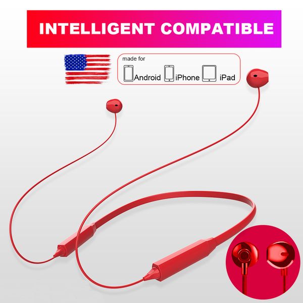 

ix neckband bluetooth headset with mic sports magnetic earphone original design wireless headphone for sports running