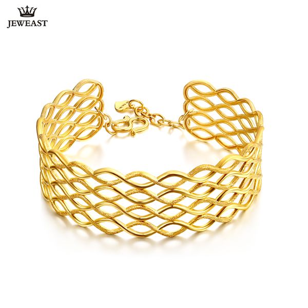 

24k pure gold bracelet real 999 solid gold bangle simple fashion wedding elegant trendy classic fine jewelry sell new 2018, Golden;silver