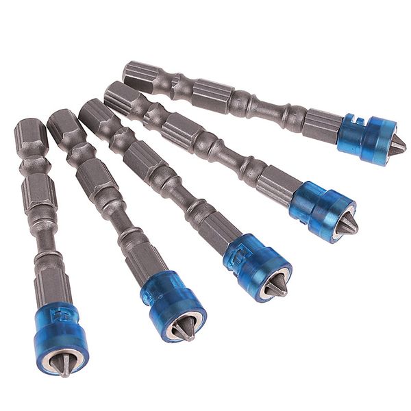 

oauee 5x single head magnetic screwdriver bit 65mm 1/4 anti-slip hex ph2 electric screw driver set for power tools