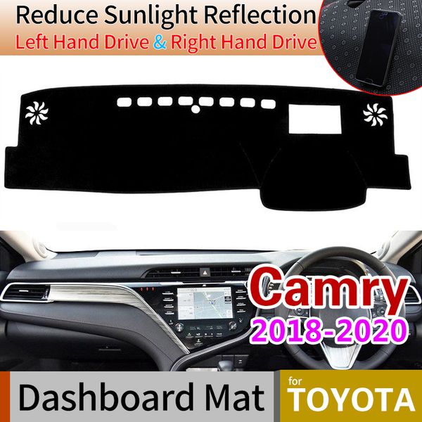 

на камри 70 xv70 2018 2019 2020 анти-циновка выскальзования приборной панели тире коврик dashmat крышка навес защитит автомобиль ковер аксес