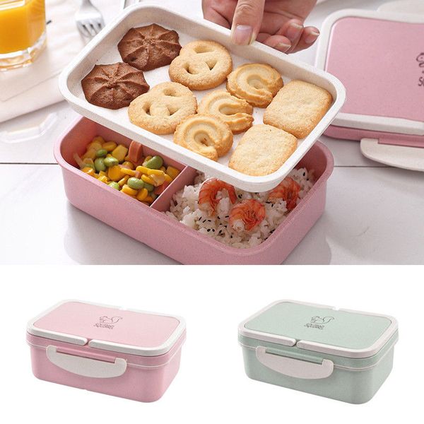 

Fashion Healthy Picnic Double Layer Lunch Box Food Fruit Container Storage Box Microwave Oven Bento Portable Lunch Box Portable