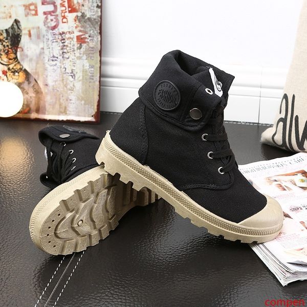 

2019 high shoes women s shoes canvas shoes cramped thick european station paladin female french street fashion