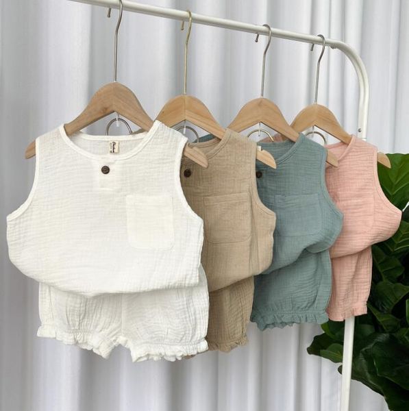 

2020 korea style girls boys 2 pcs set t-shirt+ shorts summer kids suits 2-7 years, White