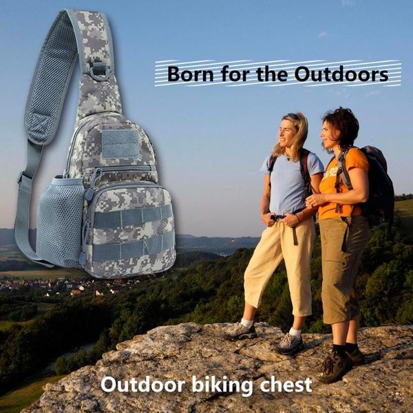 

chest bag high tear resistance mesh kettle molle pouch outdoor riding shoulder bag 900d oxford cloth chest bags