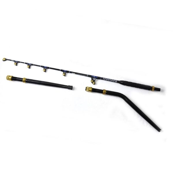

boat fishing rod fiberglass bluespear 130lbs with alu butrolling fishing rods