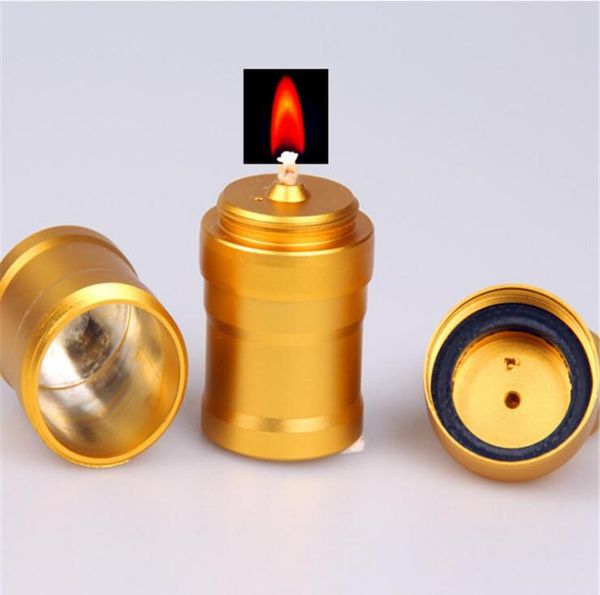 Acessórios para narguilé de alumínio para lâmpada de álcool Fumar Suprimentos de laboratório Gold Edition Mini lâmpadas de álcool de aço inoxidável Metal álcool Luz presente Venda