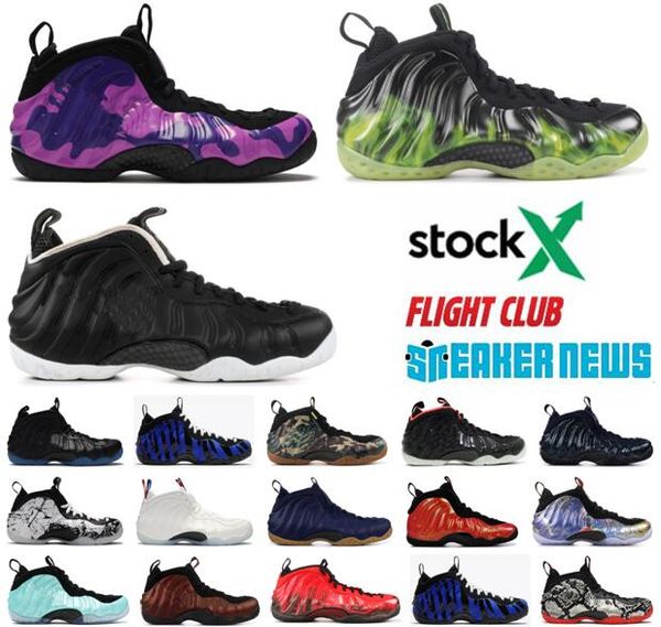 

men shoes penny hardaway basketball purple camo glitter purple camo hyper cobalt dr.doom snakeskin trainers sport sneaker with box