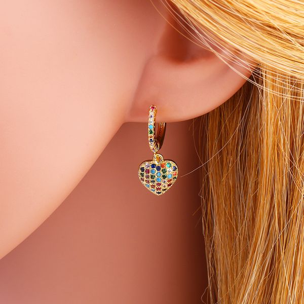 

europe and america luxury ladies temperament simple water drops color zircon bow dangle earrings for women ear jewelry, Silver