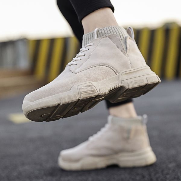 

sneakers 2019 botas hombre men fashion winter boots waterproof snow boots ankle safety shoes men footwear chaussure homme vii, Black