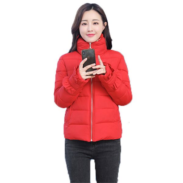 

winter parka coat women m-3xl plus size pink red green 019 new korean long sleeve lapel fashion plus thick warmth clothing lr559, Black