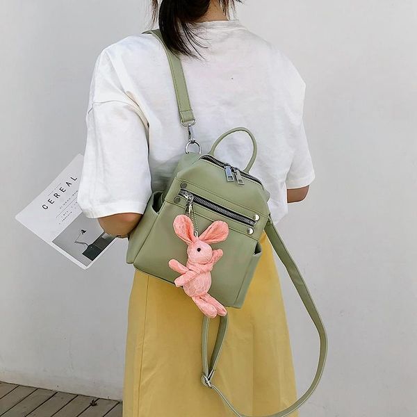 

jhd-korean version of the mini multi-purpose pu backpack female fashion wild student small backpack tourism tide