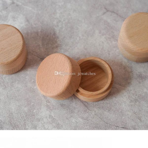 

бук деревянный небольшой круглый ящик для хранения ретро старинные кольца коробка для свадьбы натуральный деревянный футляр для ювелирных из