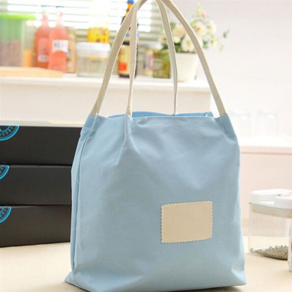 

waterproof convenient leisure picnic bag new fresh insulation cold bales thermal oxford lunch bag cute solid color tote 1pc
