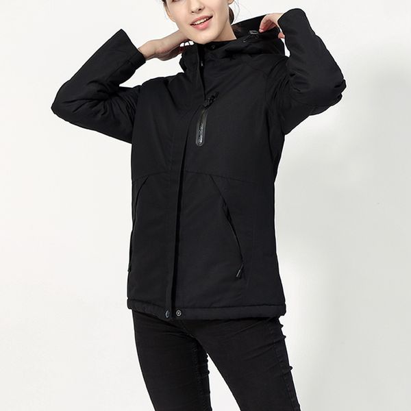 

электрическое отопление пальто с капюшоном куртка теплый нагревательный жилет контроль температуры 10000 мач