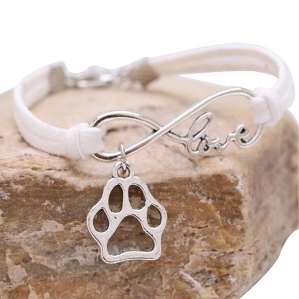 

мода браслет handwear взрыв корейского фланель 8 символов собака paw print подвеска простой креативный браслет, Golden;silver