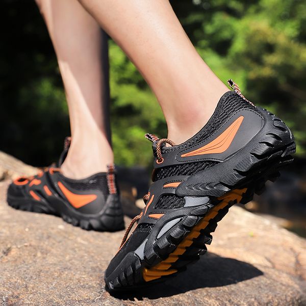 

hiking shoes men mesh breathable wading shoes skid resistance hunting boots youth climbing mountain outdoor