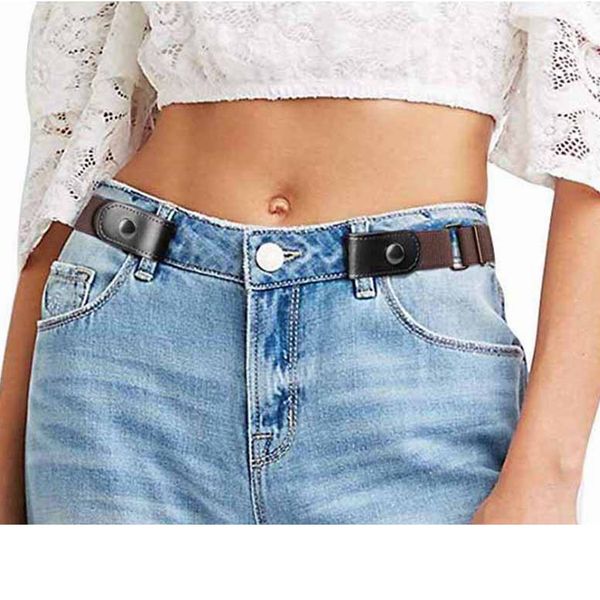 

no buckle elastic waist belt fashion women no hassle stretch waist belt causal men business invisible waistband party favor tta971, Black;brown