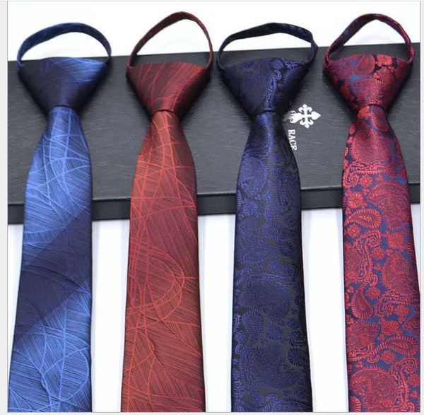 

new high density men's business professional zipper 6 cm korean tie, Blue;purple