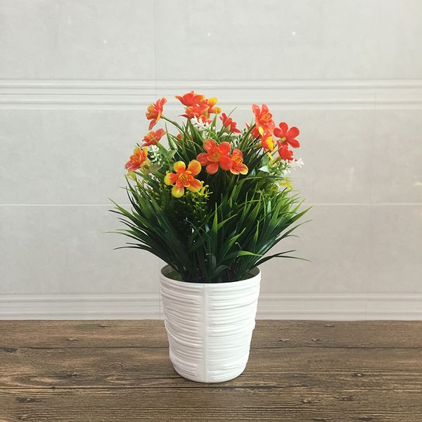 

10 type artificial plant plastic mini tree flower pot ornament office home decor