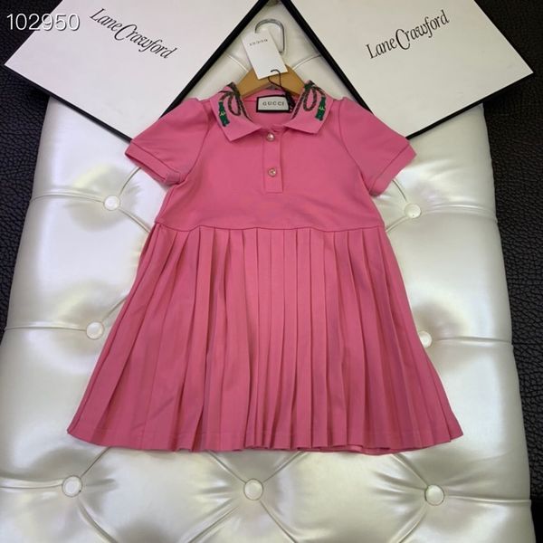 

2020 весна лето девушки плиссированные платья принцессы детская мода вышивка платье детей розничной одежды, Red;yellow