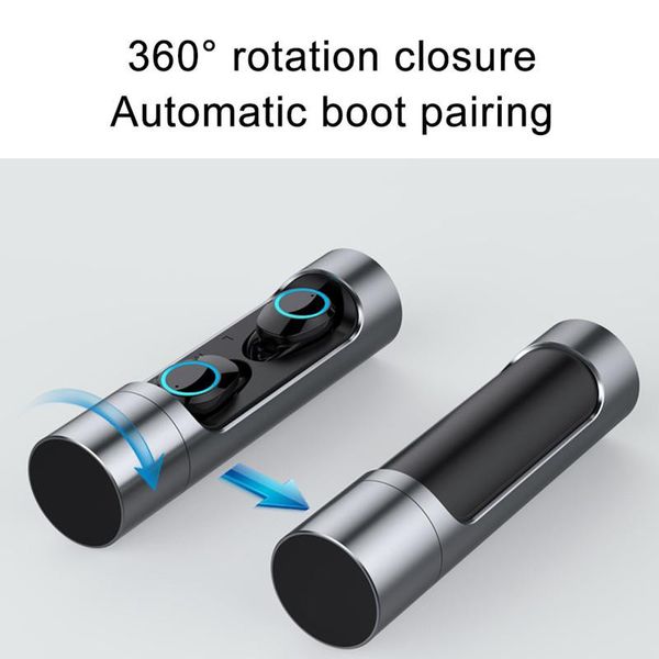 

tws mini earbuds bluetooth headphones 5.0 wireless earphones deep bass earbuds waterproof headphone with power bank charging box for iphone