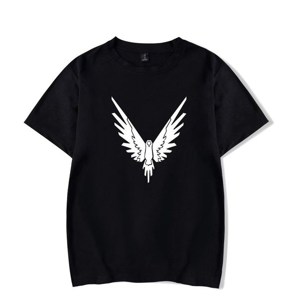 

2018 hirigin summer casual new bird men short sleeve o-neck animal t-shirt, White;black