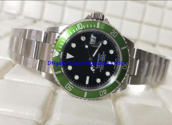 

bp factory mens wristwatch 16610 date ss green bezel black dail men's watch 40mm stainless stee automatic mechanical movement, Slivery;brown