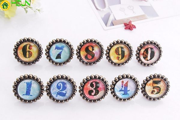 2019 Vintage Look Number Knob Numbered Drawer Knobs Dresser Knob