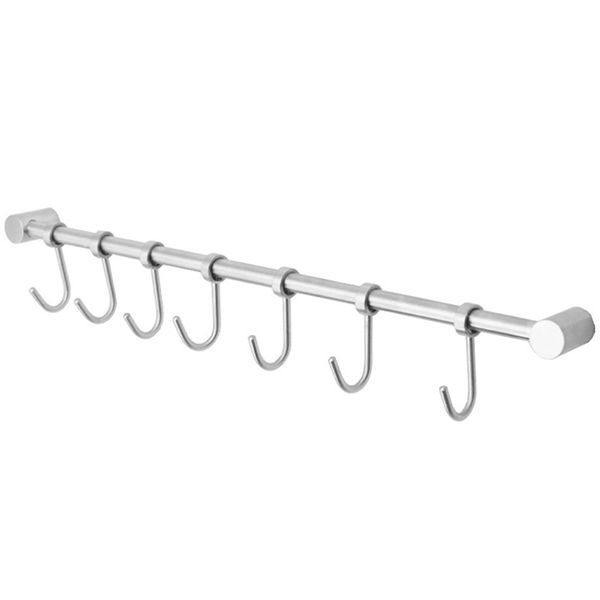 

rack storage cloth hanger organizer rustproof stainless steel holder wall mounted bathroom hat with 7 hooks