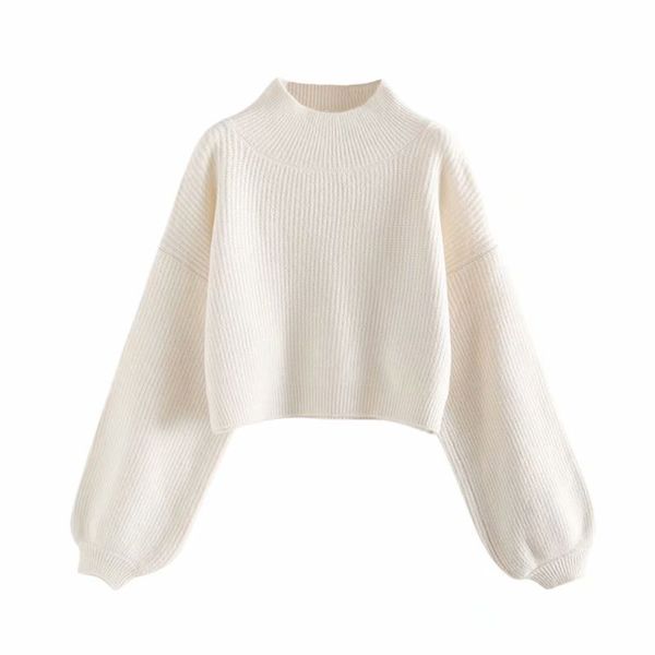 

tb50-19208 european and american fashion high collar knitting a sweater, White;black