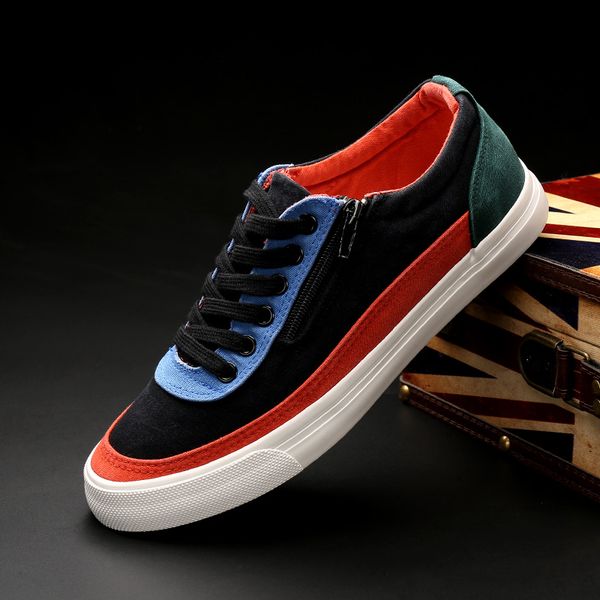 

2020 autumn new men's tide shoes color matching korean version of breathable men's canvas shoes sneakers running