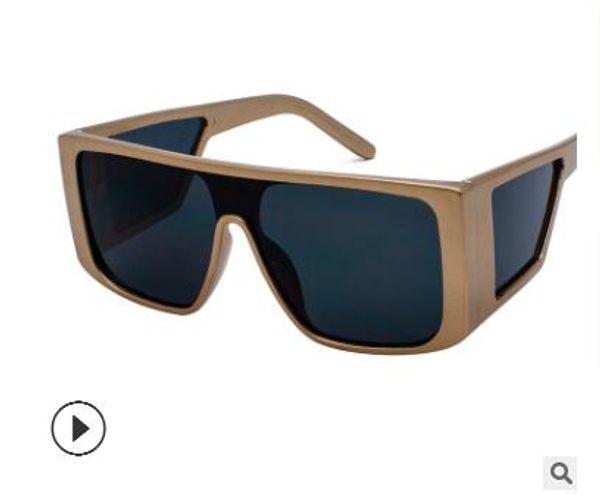 

2019 new european cross-border vintage sunglasses multi-lens driver's mirror windshield integrated sunglasses, White;black